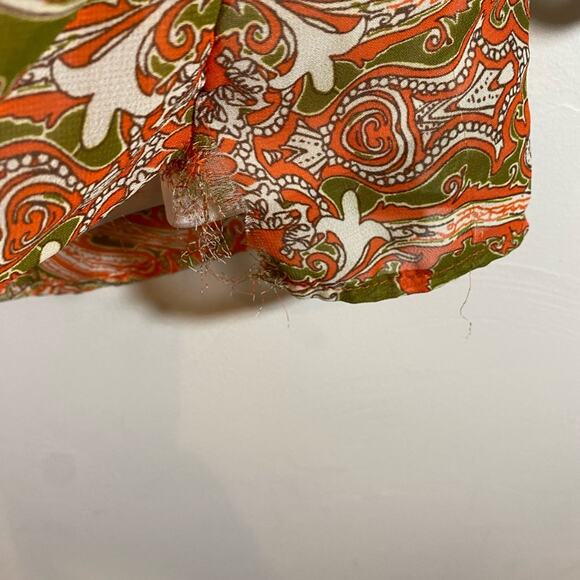 Sara Michelle Orange Green Top Size 1X - Picture 5 of 7